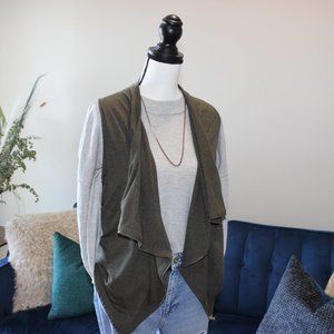 Sleeveless Zip Cardigan